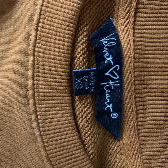 Orange Womens Velvet Heart Sweater - Picture 4 of 4